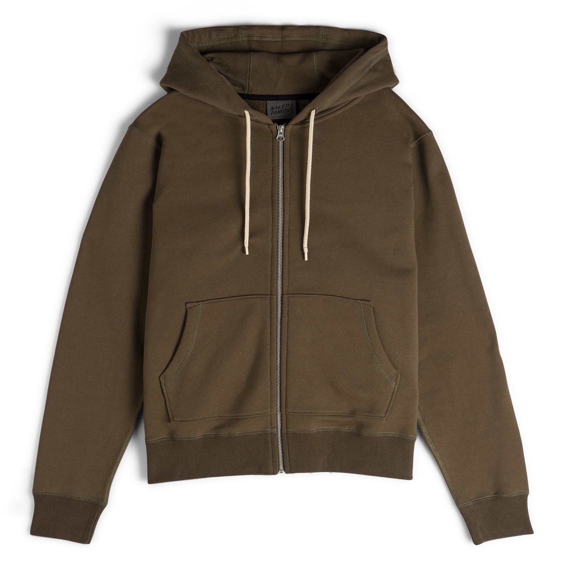 Zip Hoodie - Heavyweight Terry - Hunter by Naked & Famous Denim