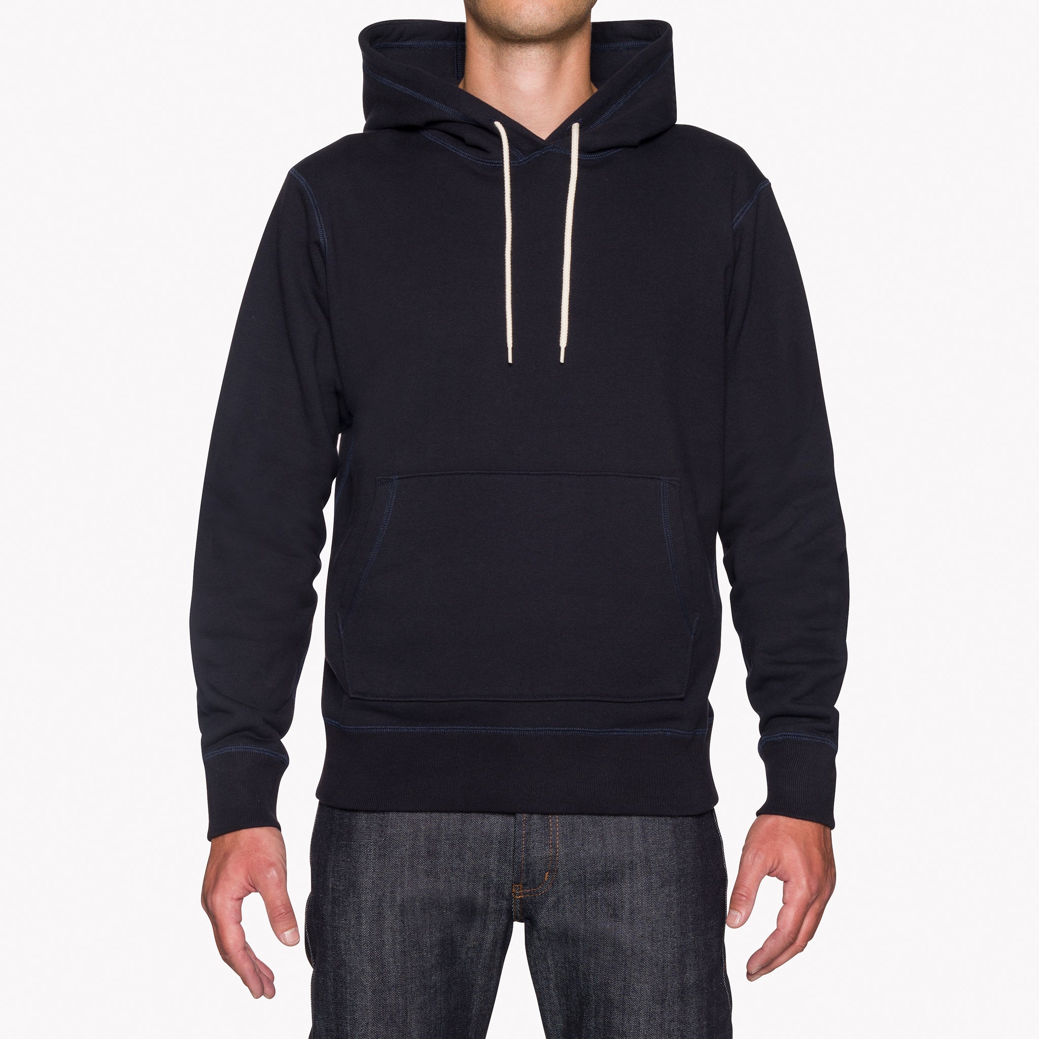 Pullover Hoodie - Heavyweight Terry - Navy by Naked & Famous Denim