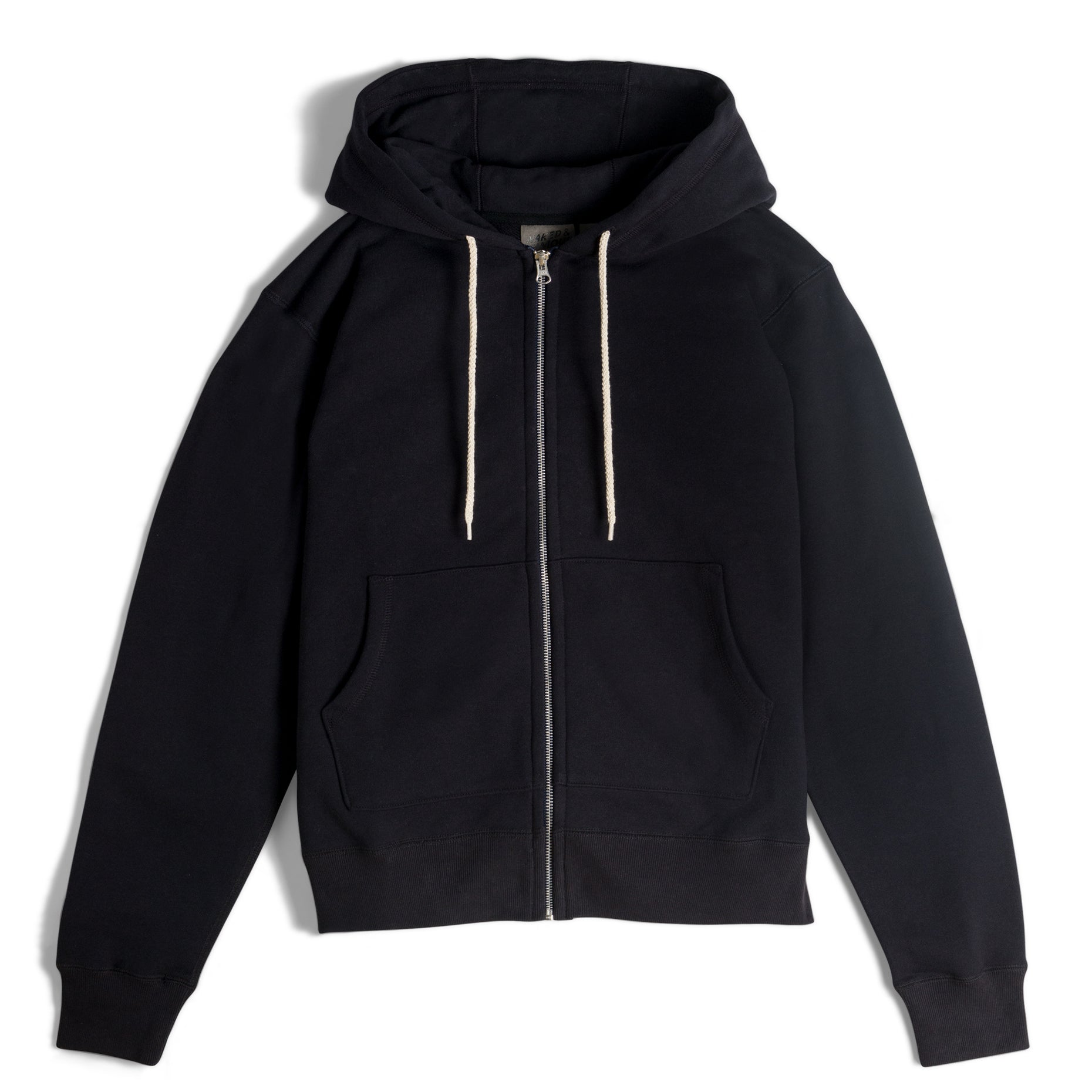 Zip Hoodie - Heavyweight Terry - Black by Naked & Famous Denim