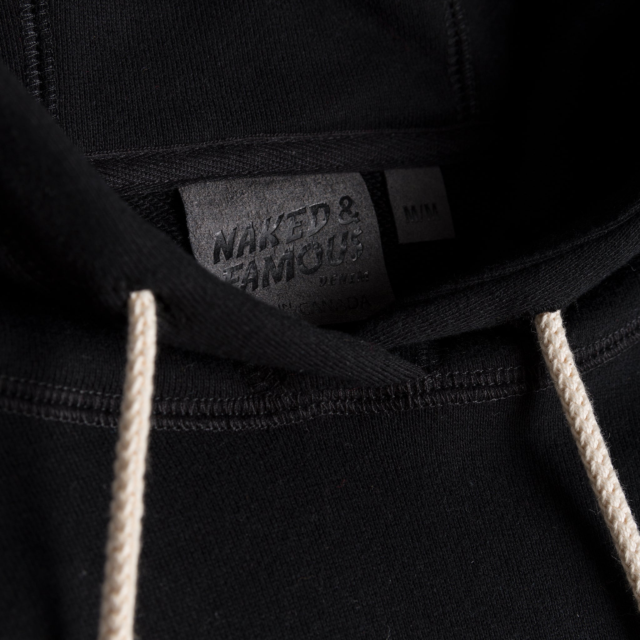 Pullover Hoodie - Heavyweight Terry - Black by Naked & Famous Denim