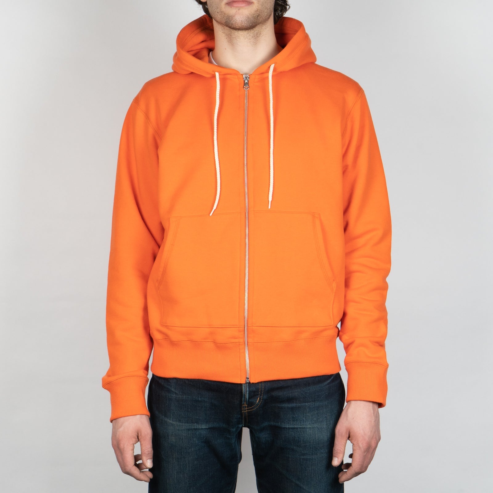 Zip Hoodie - Orange Terry by Naked & Famous Denim