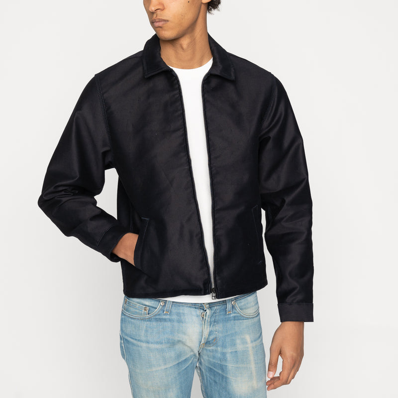 Zip Jacket - Brushed Jungle Cloth - Navy