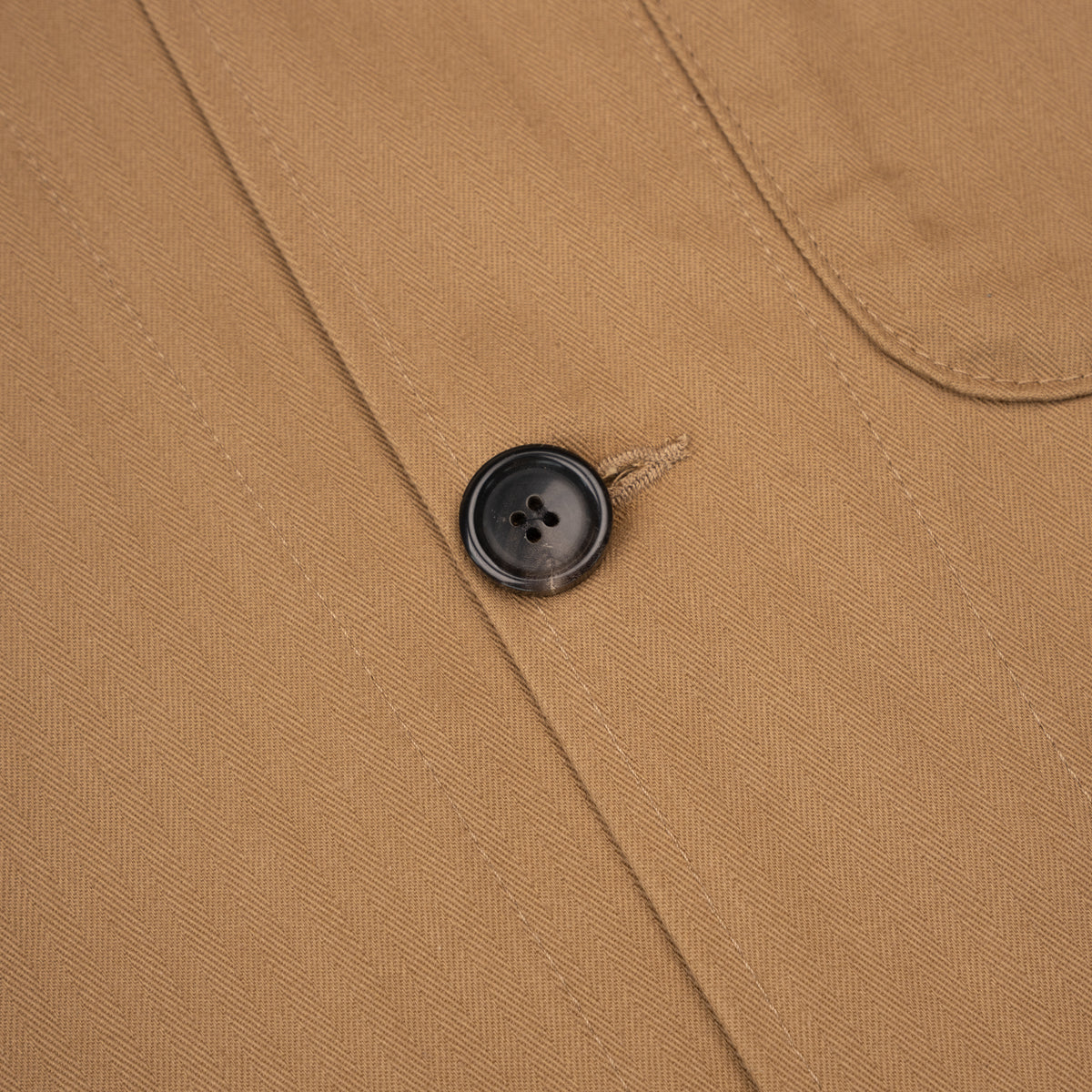 Utility Jacket - 1940s Military Organic Herringbone - Sand by Naked & Famous Denim