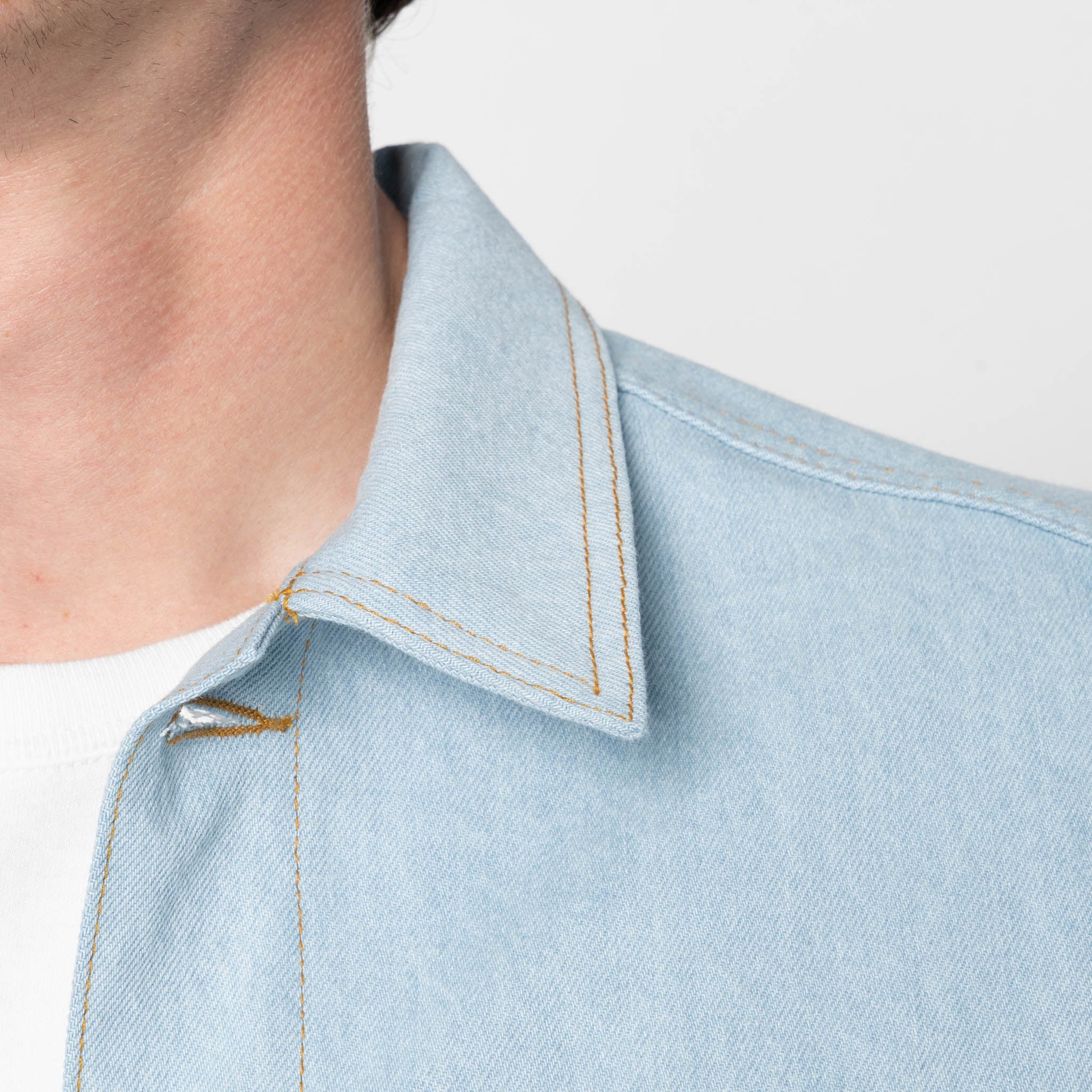 Denim Jacket - Secret Agent Denim - Bleach Blue by Naked & Famous Denim