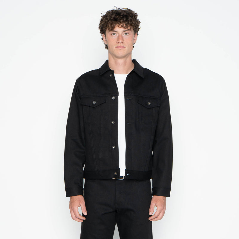 Denim Jacket - Solid Black Selvedge