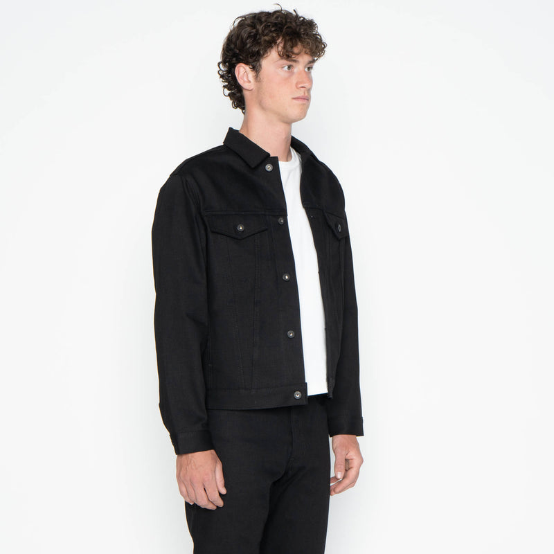 Denim Jacket - Solid Black Selvedge