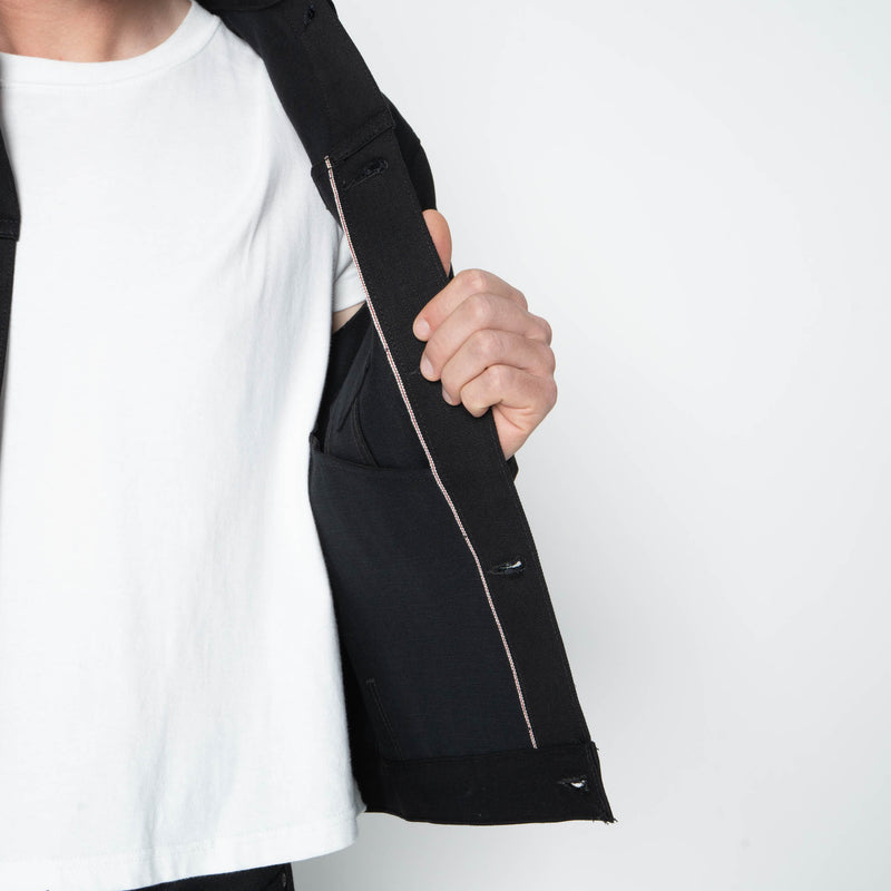 Denim Jacket - Solid Black Selvedge