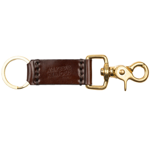 Keychain - Cordovan Leather - Walnut Brown