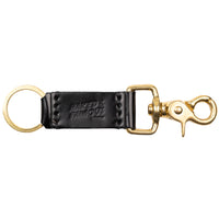 Keychain - Cordovan Leather  - Jet Black