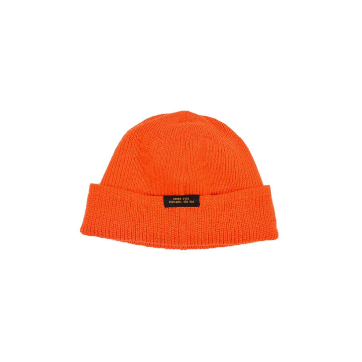 Wool Knit Watch Cap - Safety Orange by Dehen 1920