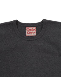  Crewneck T-shirt - Double Heavyweight - Charcoal | Wonder Looper