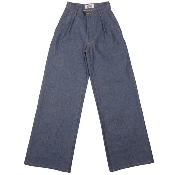 Wide Leg Trouser  - Natural Indigo - Indigo