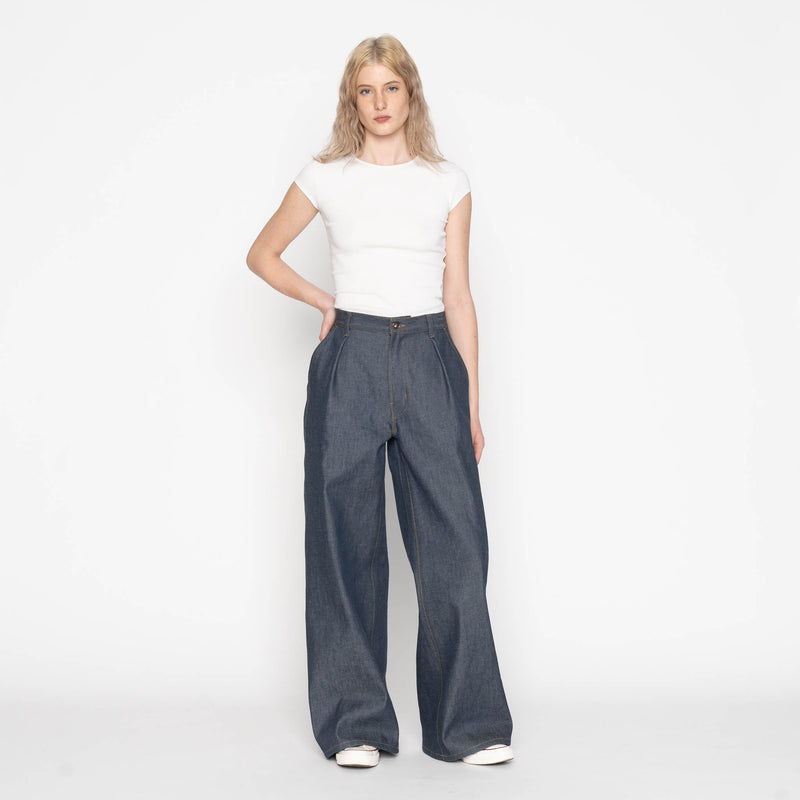 Wide Leg Trouser  - Natural Indigo - Indigo