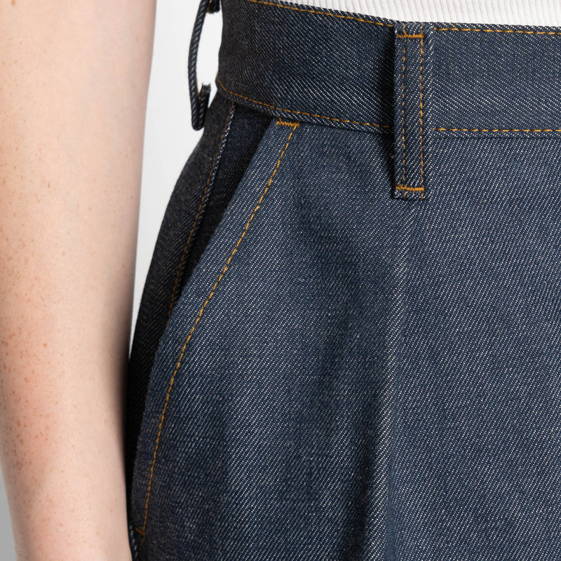 Wide Leg Trouser  - Natural Indigo - Indigo