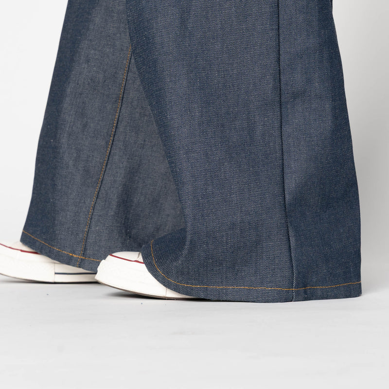 Wide Leg Trouser  - Natural Indigo - Indigo