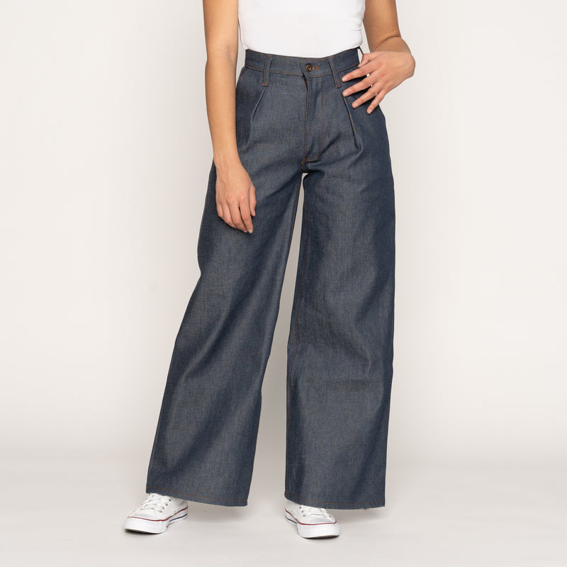 Wide Leg Trouser - Nartural Indigo Denim | Naked & Famous Denim