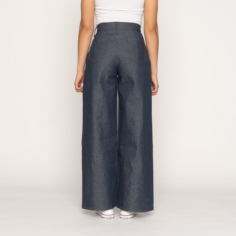 Wide Leg Trouser - Nartural Indigo Denim | Naked & Famous Denim