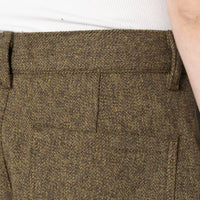 Wide Leg Trouser - Herringbone Triple Twist - Forest