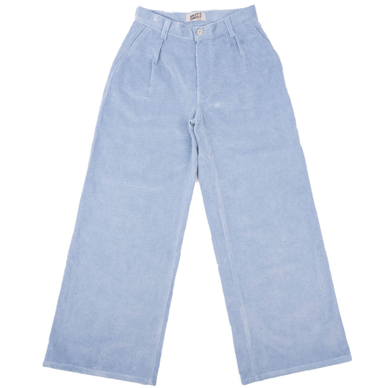Wide Leg Trouser - Faded Corduroy Organique - Pale Indigo