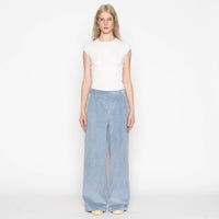 Wide Leg Trouser - Faded Corduroy Organique - Pale Indigo