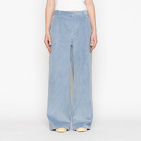 Wide Leg Trouser - Faded Corduroy Organique - Pale Indigo