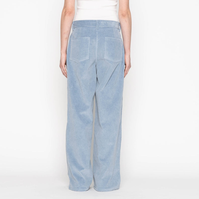 Wide Leg Trouser - Faded Corduroy Organique - Pale Indigo