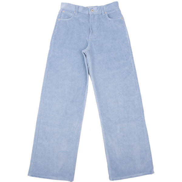 Wide Wild West  - Organic Faded Corduroy - Pale Indigo