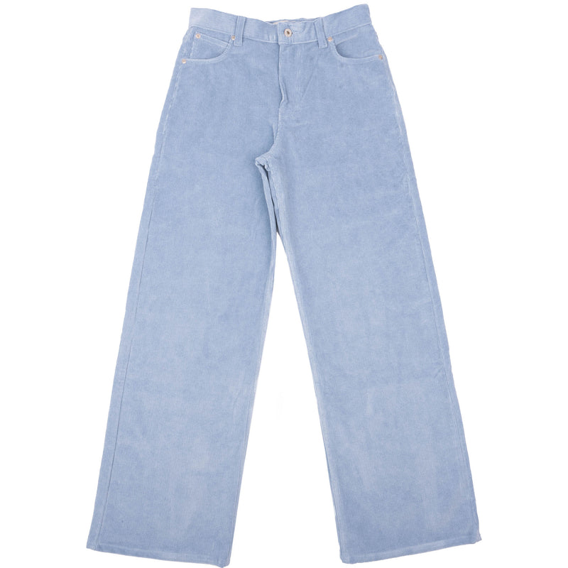 Wide Wild West  - Organic Faded Corduroy - Pale Indigo