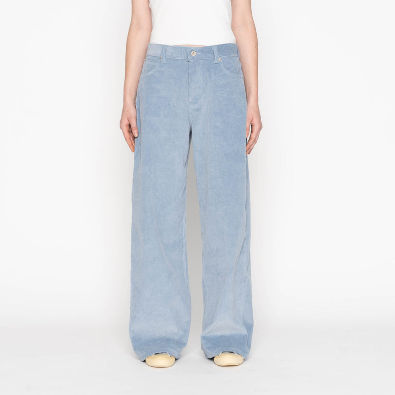 Wide Wild West  - Organic Faded Corduroy - Pale Indigo