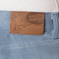 Wide Wild West  - Organic Faded Corduroy - Pale Indigo