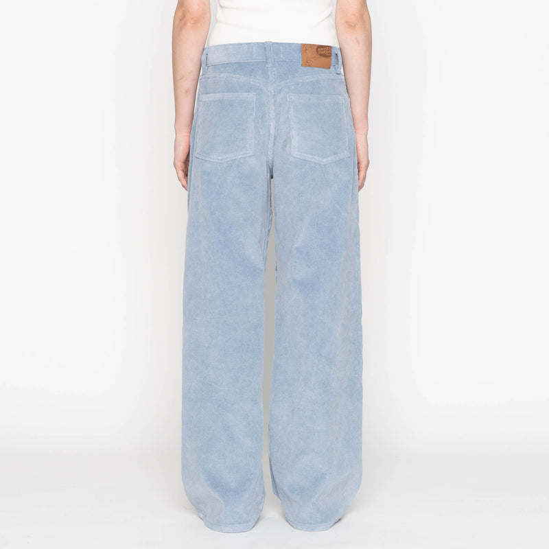 Wide Wild West  - Organic Faded Corduroy - Pale Indigo