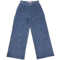 Wide Leg Trouser  - Organic Faded Corduroy - Indigo