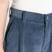 Wide Leg Trouser  - Organic Faded Corduroy - Indigo