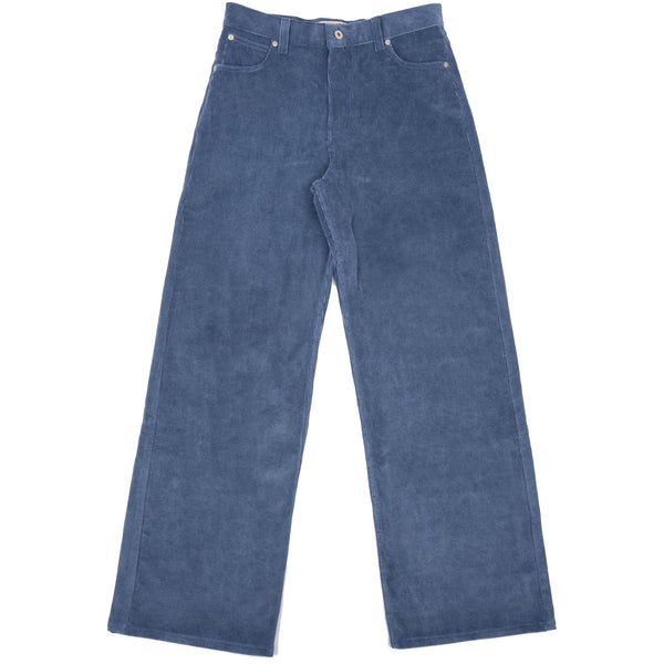 Wide Wild West  - Organic Faded Corduroy - Indigo