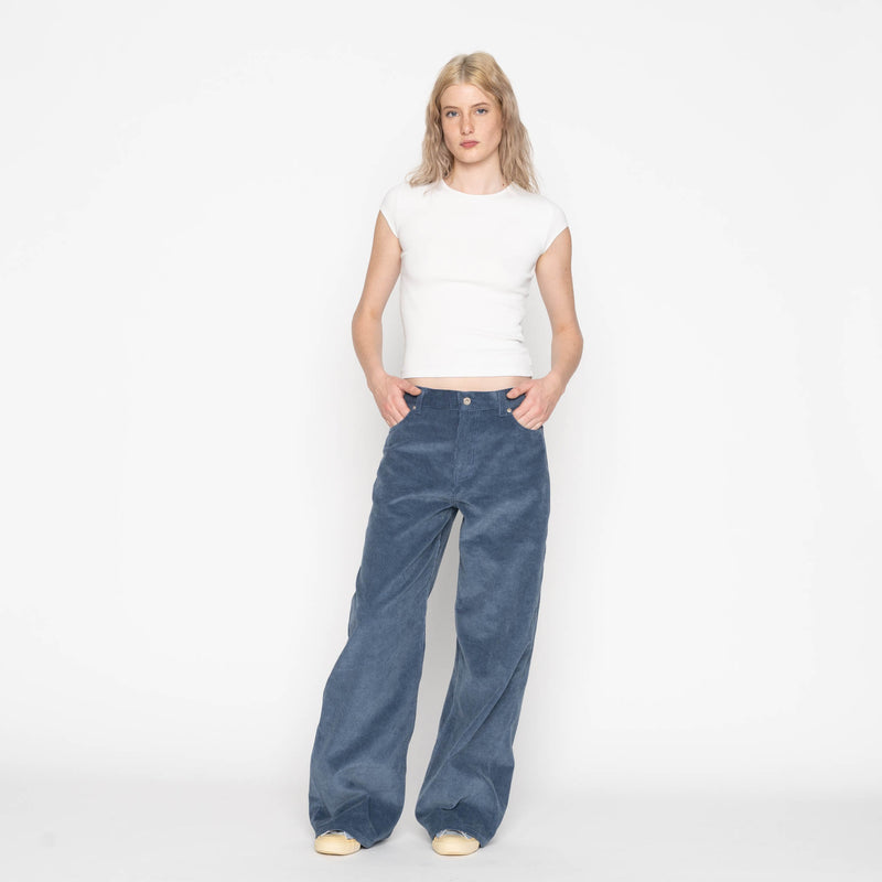 Wide Wild West  - Organic Faded Corduroy - Indigo