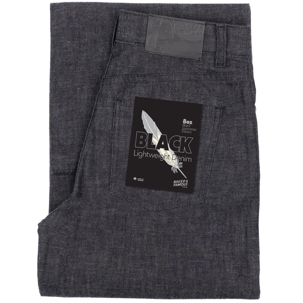 Wide Wild West  - Black Lightweight Denim - Black