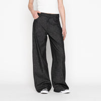 Wide Wild West  - Black Lightweight Denim - Black
