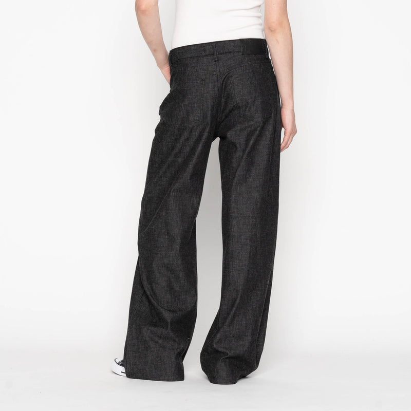 Wide Wild West  - Black Lightweight Denim - Black