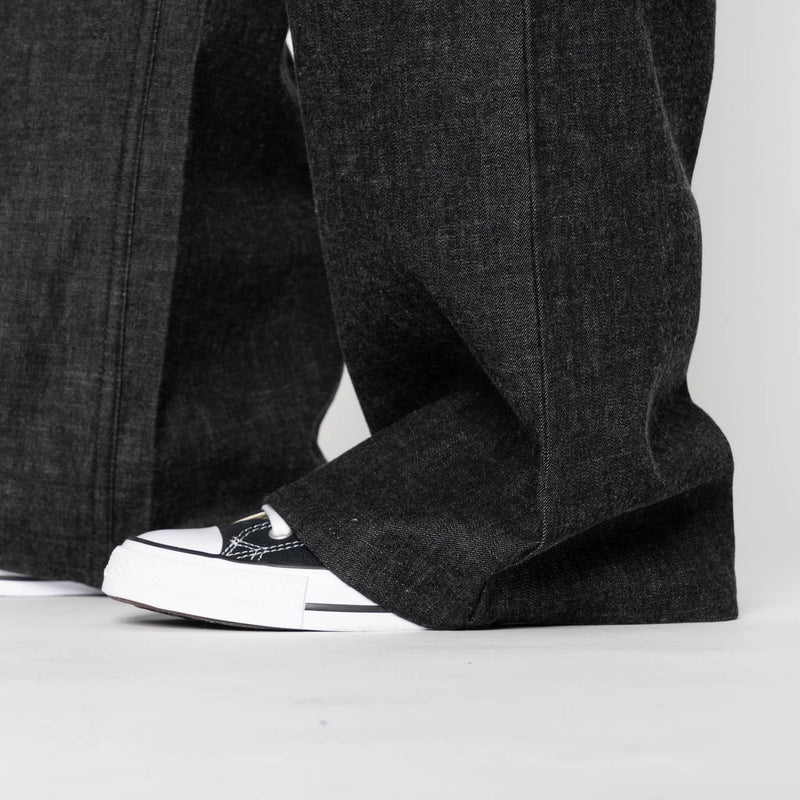 Wide Wild West  - Black Lightweight Denim - Black