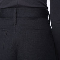 Wide Leg Trouser - Rinsed Oxford - Black