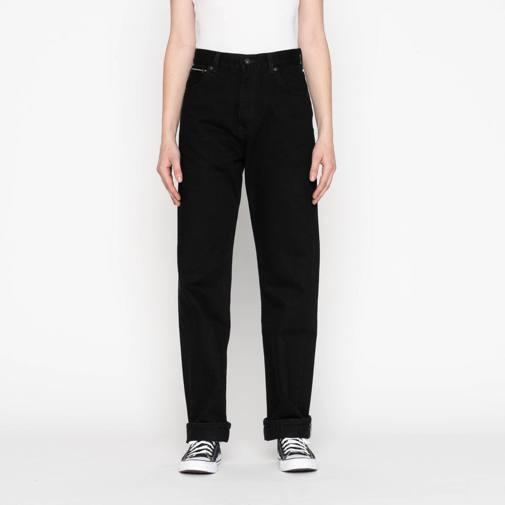 True Girl - Solid Black Selvedge Washed by Naked & Famous Denim