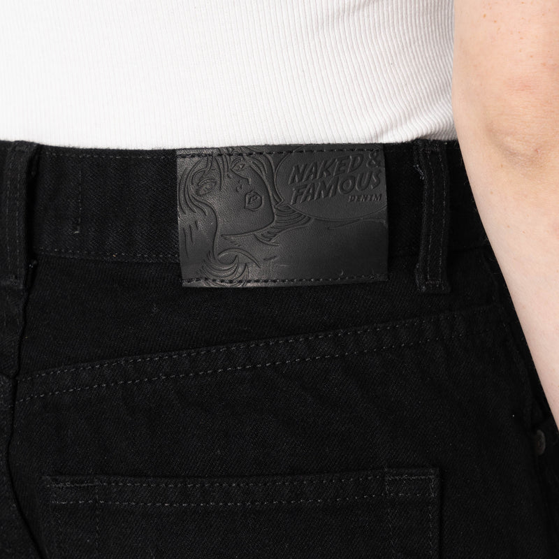 True Girl - Solid Black Selvedge Washed