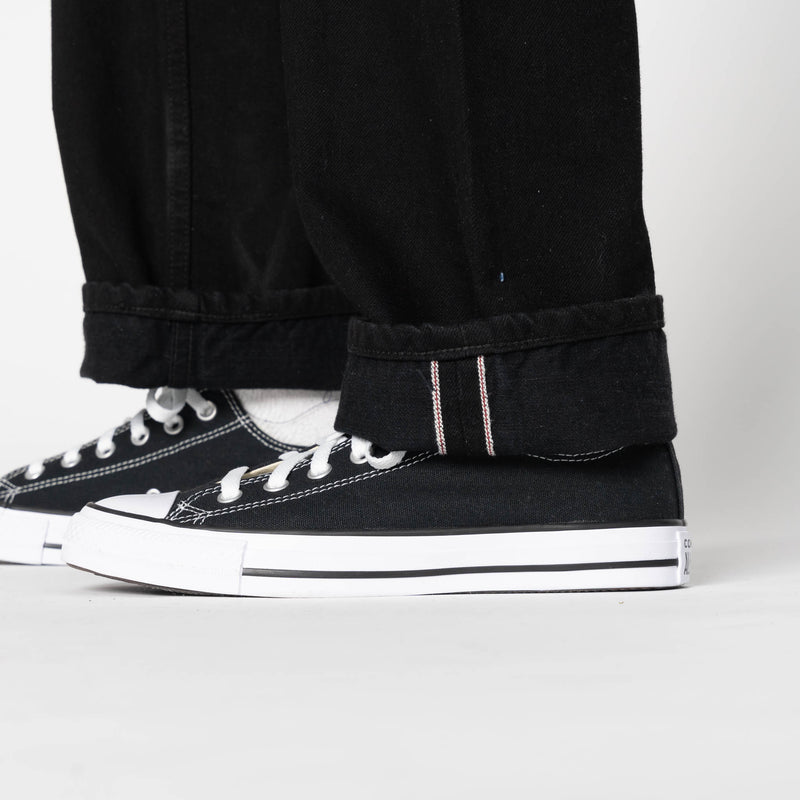True Girl - Solid Black Selvedge Washed