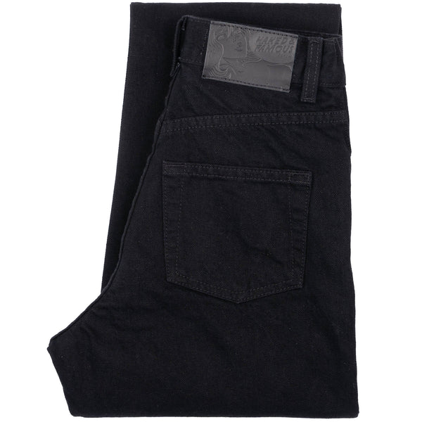 Super Girl - Solid Black Selvedge Washed - Black