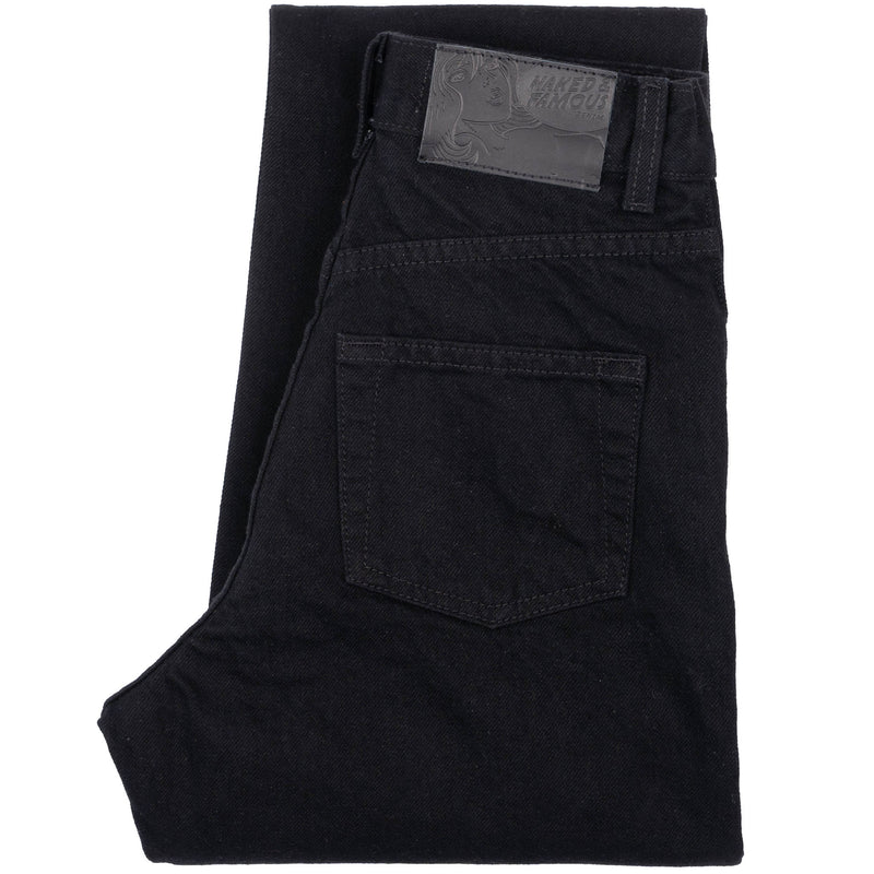 Super Girl - Solid Black Selvedge Washed - Black