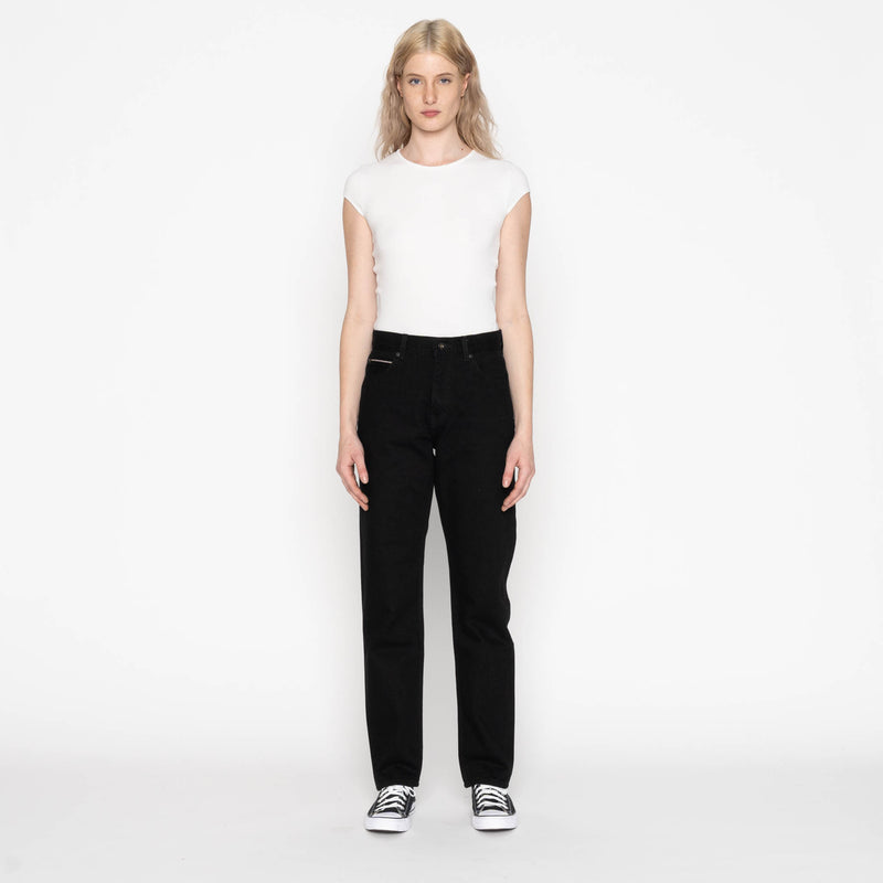 Super Girl - Solid Black Selvedge Washed - Black