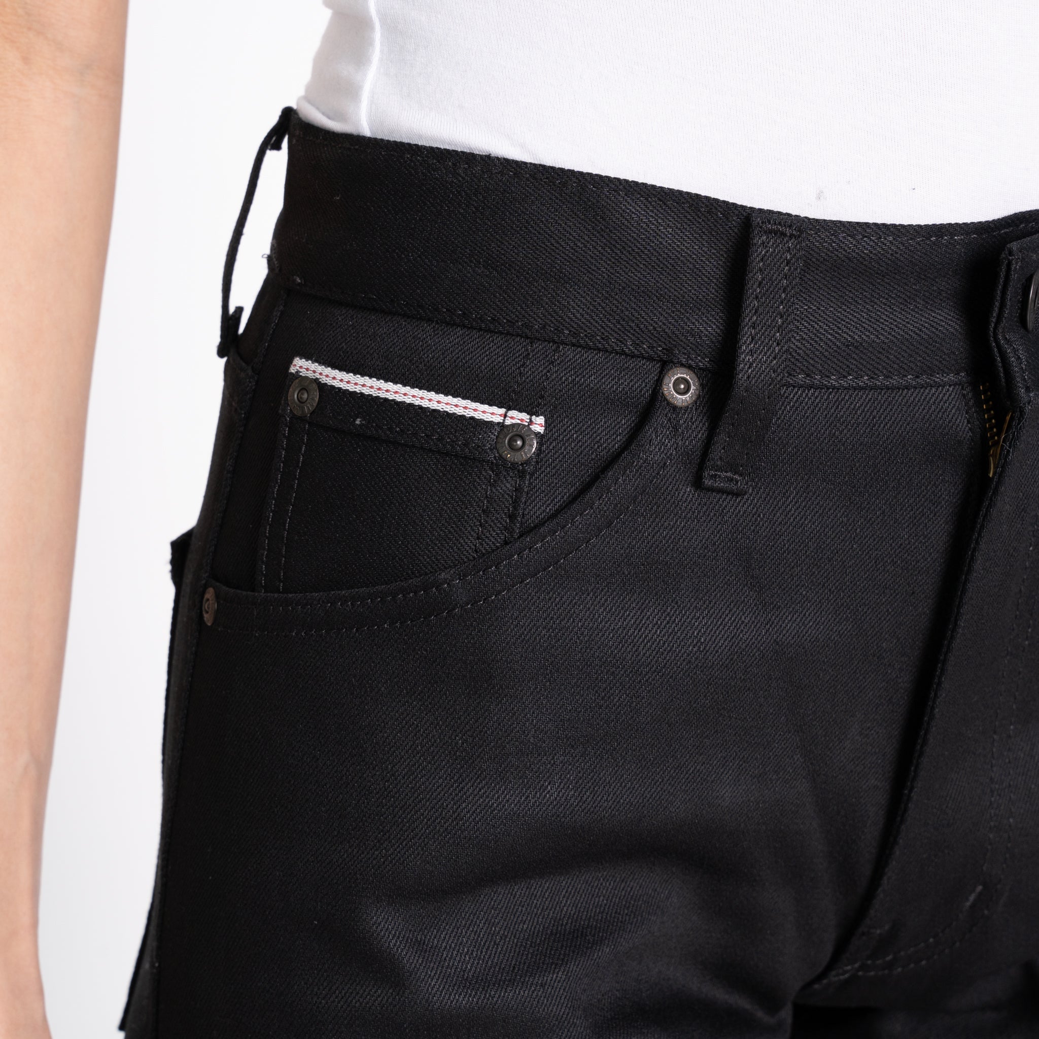 Women's - Max - Black Cobra Stretch Selvedge by Naked & Famous Denim