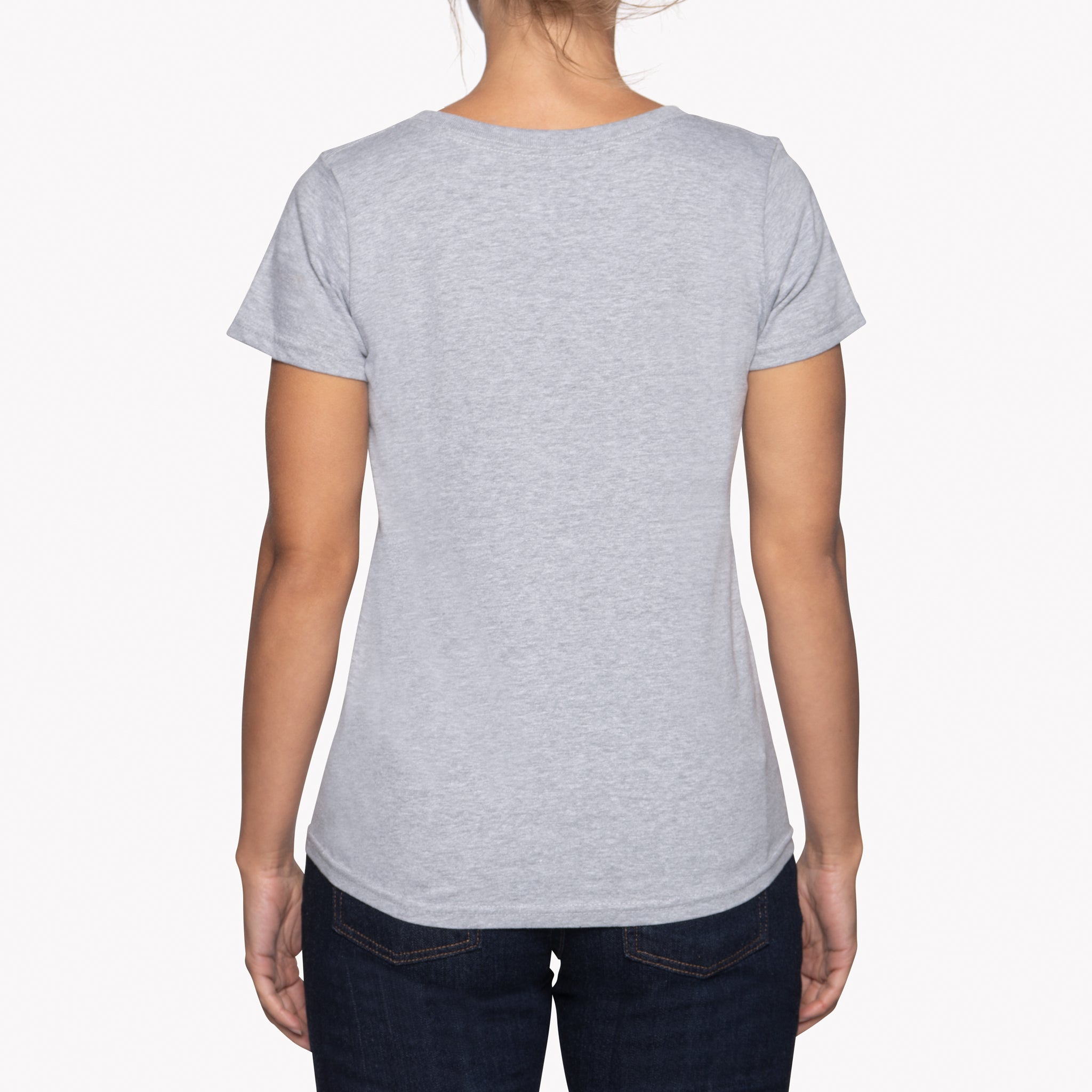 Women's - Circular Knit Ballet Tee - Double Ring-Spun Cotton - Heather Grey by Naked & Famous Denim