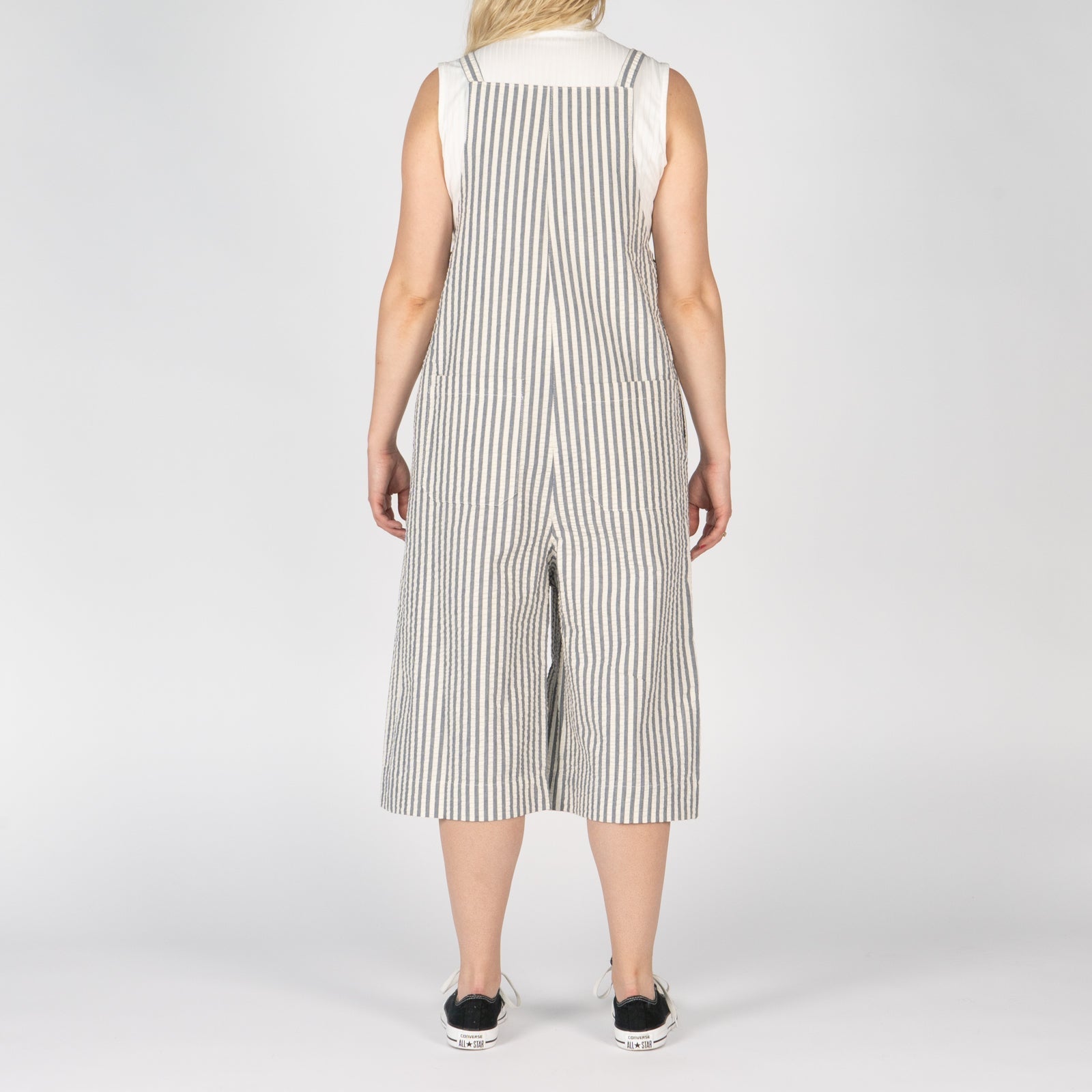 Romper - Seersucker Stripe - Blue/Cream by Naked & Famous Denim