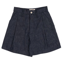 Twin Pleated Short - 10oz Rinsed Denim